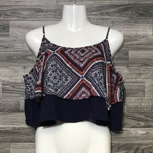 Supre Navy Blue Crop Tank Top